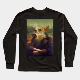 Mona Lisa Chihuahua Long Sleeve T-Shirt